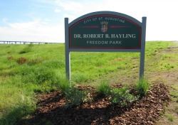 Sign for Dr. Robert B. Hayling Freedom Park